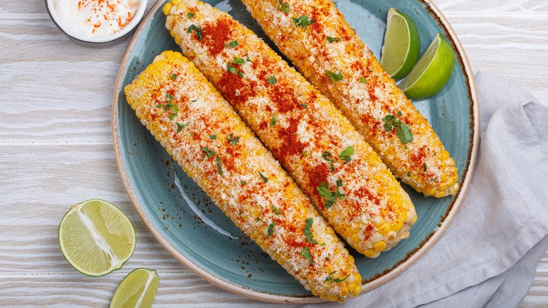 Smoky Lime elote plate